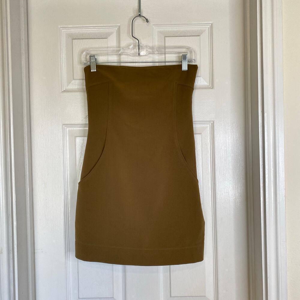 PARIS GEORGIA Audrey Strapless Caramel Brown Mini Dress Size XS - Picture 8 of 10